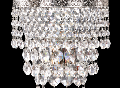 Wandleuchte Wandlampe Wandleuchten Lüster Wand Lampen Kristall Silber